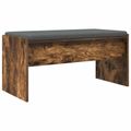 vidaXL Predsieňová lavica s vankúšom Dymová dub 83 x 38 x 40 cm