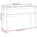 vidaXL Záhradný kvetináč s nohami biely 110x31x70 cm masívna borovica