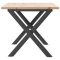 vidaXL Konferenčný stolík v tvare X 100x50x45 cm borovica a oceľ
