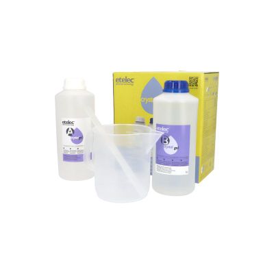 Gél dvojzložkový CRYSTALGEL (2 litre - 2x fľaša po 1l), číry, zalievací, bez dátumu spotreby