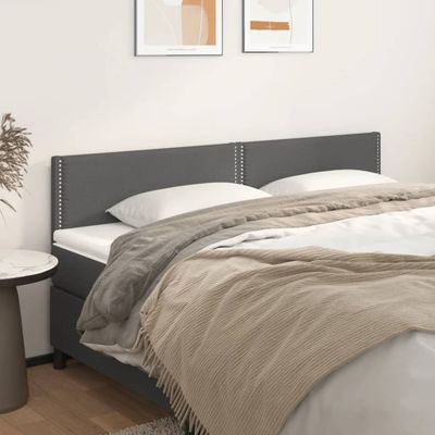 vidaXL Čelá postelí sivé 180x5x78/88 cm umelá koža