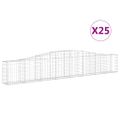 vidaXL Oblúkový gabionový kôš 25 ks 400x30x60/80 cm pozinkované železo
