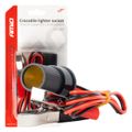 Adaptér do zásuvky zapalovače s krokosvorkami 12V 24V 100cm AMiO-03804