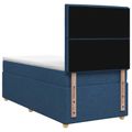 vidaXL Posteľ boxspring s matracom Modrá 90 x 190 cm Látka