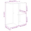 vidaXL Nočné stolíky 2 ks biele 46,5x29x61 cm kompozitné drevo