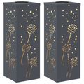 vidaXL Solárne LED svetlo na chodník 2 ks Teplá biela 18 x 18 x 50 cm