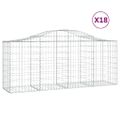 vidaXL Oblúkové gabionové koše 18 ks 200x50x80/100 cm pozink. železo