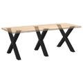 vidaXL Nohy k jedálenskému stolu v tvare X, 3 ks, čierne, 90 x (72-73) cm, oceľové