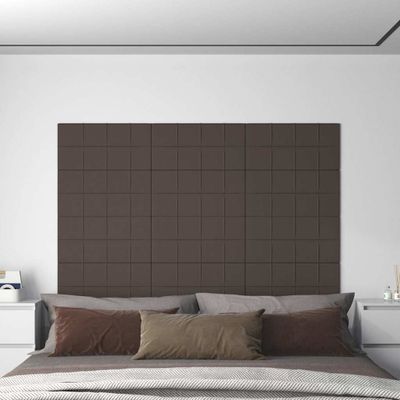 vidaXL Nástenné panely 12 ks sivohnedé 60x30 cm látka 2,16 m²