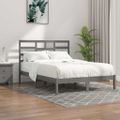 vidaXL Posteľný rám sivý masívne borovicový masív 140x190 cm