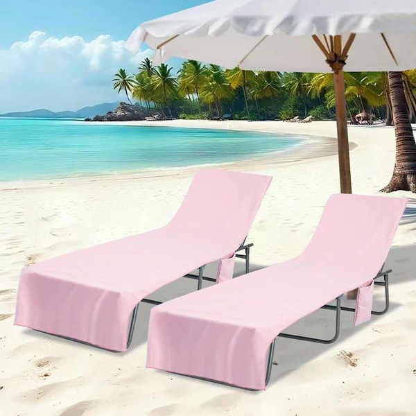 vidaXL Osušky pre ležadlo 2 pcs Ružová 210 x 75 cm