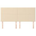 vidaXL Čelo postele krémové 180x5x118/128 cm látkové