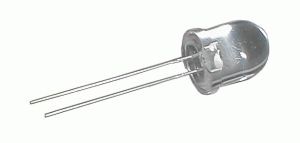 LED 10mm  červená  6000mcd/20°  číra