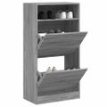 vidaXL Botník sivý dub sonoma 60x34x116 cm spracované drevo