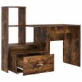 vidaXL Stôl Dymová dub Kompozitné drevo 131,5 x 50 x 106,5 cm