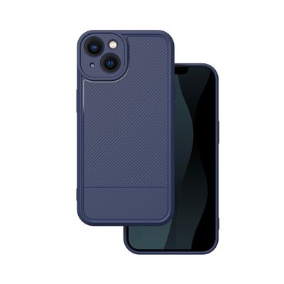 Jednoduché uhlíkové puzdro pre iPhone 13 6,1" modrá
