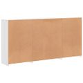 vidaXL Komoda s LED svetlami biela 202x37x100 cm