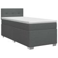 vidaXL Posteľ boxspring s matracom Tmavosivá 80 x 200 cm Látka