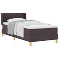 vidaXL Posteľ s pružinovým rámom Tmavohnedá 200 x 80 cm látka