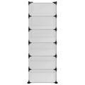 vidaXL Stojan na topánky priehľadný 94,5x36,5x106 cm PP