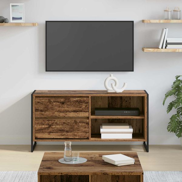 vidaXL TV skrinka Staré drevo 100 x 36 x 49,5 cm Kompozitné drevo