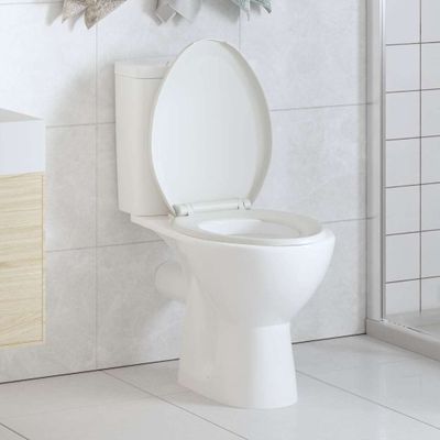 vidaXL WC sedadlo, pomalé sklápanie, rýchloupínacie, biele