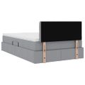 vidaXL Postel s úložným prostorem a matrací Svetlosivá 120 x 200 cm