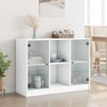 vidaXL Komoda, biela 102x37x75,5 cm, kompozitné drevo
