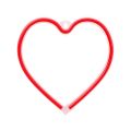 Neon LED Light HEART red Bat + USB FLNE07 Forever Light