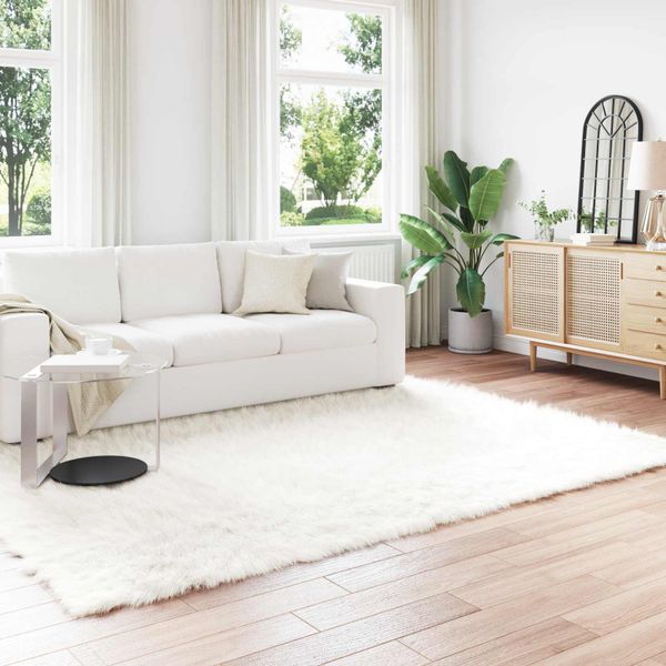 vidaXL Koberec z umelého ovčieho kožucha TAFALLA Biela 200 x 280 cm