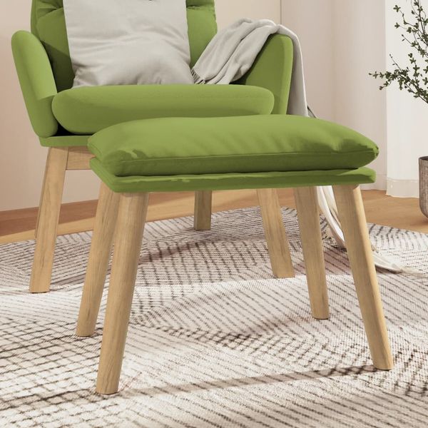 vidaXL Podnožka bledozelená 45x29,5x35 cm zamatová