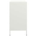 vidaXL Komoda biela 68x39x73,5 cm oceľ valcovaná za studena