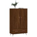 vidaXL Vysoká skrinka hnedá dub 69,5x31x115 cm kompozitné drevo
