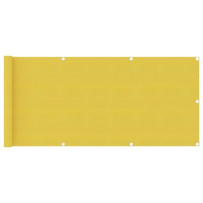 vidaXL Balkónová markíza, žltá 75x500 cm, HDPE