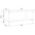 vidaXL Konferenčný stolík sivý 110x55x45 cm borovicový masív
