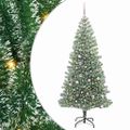 vidaXL Umelý vianočný stromček, snehom obalený, s LED svetlom 240 cm