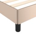 vidaXL Posteľný rám s čelom kapučínový 80x200 cm umelá koža