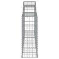 vidaXL Oblúkové gabionové koše 7 ks 300x30x80/100cm pozinkované železo