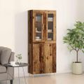 vidaXL Highboard 2 ks Staré drevo 69,5 x 34 x 180 cm Kompozitné drevo