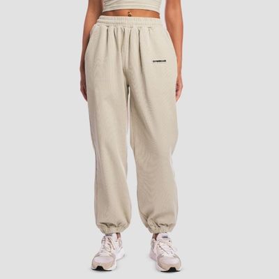 Dámske tepláky Aura Grey - GymBeam, veľkosť XS, 95 % cotton, 5 % elastane