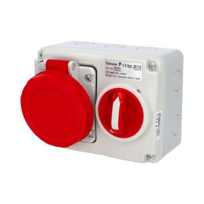 Zásuvka nástenná blokovaná 25110 IP67/400V/16A/5P 6h - SpeedPRO