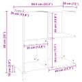 vidaXL Skrinka na platne sivá sonoma 84,5x38x48 cm kompozitné drevo