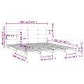 vidaXL Posteľ bez matraca 180x200 cm masívna borovica