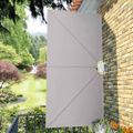 vidaXL Skladacia bočná markíza na terasu, krémová 300x150 cm