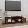 vidaXL TV skrinka s dvierkami hnedý dub 102x30x36 cm