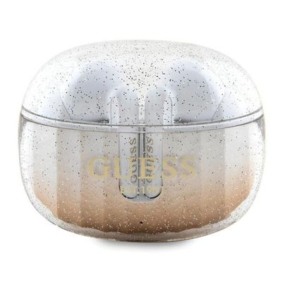 Bezdrôtové slúchadlá Guess GUTWSHDGKEED TWS GLITTER GRADIENT zlaté