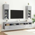vidaXL TV skrinky s LED svetlami 2 ks betónovo sivé 30,5x30x60 cm