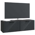 vidaXL Nástenná TV skrinka Čierna 98 x 31 x 30 cm Kompozitné drevo