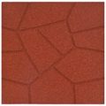 vidaXL Kameň na schodíky 6 ks Červená 40,5 x 40,5 x 2 cm Guma