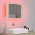vidaXL LED kúpeľňová zrkadlová skrinka dub sonoma 60x12x45 cm akryl